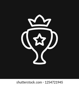 Champion vector icon, flat design for web or mobile app, award symbol.