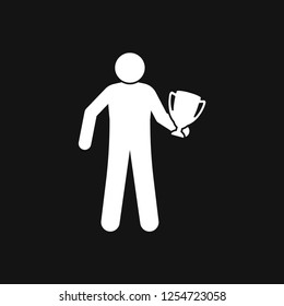 Champion vector icon, flat design for web or mobile app, award symbol.