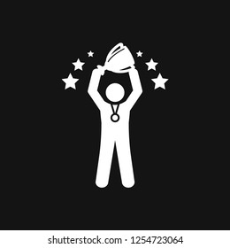 Champion vector icon, flat design for web or mobile app, award symbol.