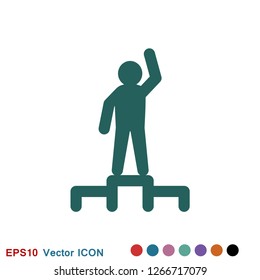 Champion vector icon, flat design for web or mobile app, award symbol.