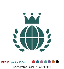 Champion vector icon, flat design for web or mobile app, award symbol.