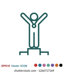 Champion vector icon, flat design for web or mobile app, award symbol.