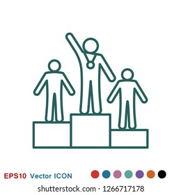 Champion vector icon, flat design for web or mobile app, award symbol.