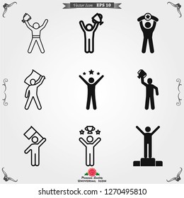 Champion vector icon, flat design for web or mobile app, award symbol.