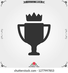 Champion vector icon, flat design for web or mobile app, award symbol.