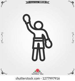 Champion vector icon, flat design for web or mobile app, award symbol.