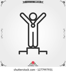 Champion vector icon, flat design for web or mobile app, award symbol.