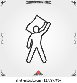 Champion vector icon, flat design for web or mobile app, award symbol.