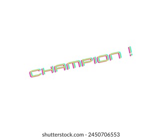 champion vector icon. this is a text icon isolated in a background.