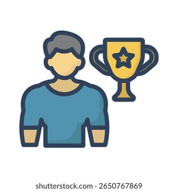 Champion Vector Icon which can easily modify or edit

