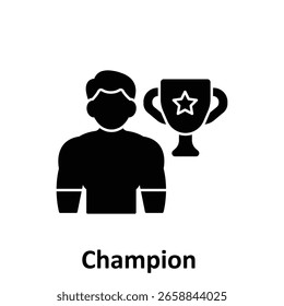Icono del Vector del campeón que puede modificar o editar fácilmente

