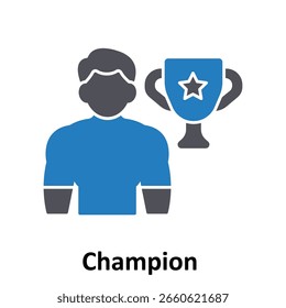 Champion Vector Icon which can easily modify or edit
