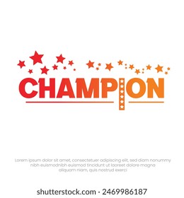 Campeón Plantilla de Vector: La tipografía de Vector Gráfica Campeones, Campeonato 