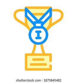 champion win cup color icon vector. champion win cup sign. isolated symbol illustration