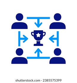 Champion winner team, Contest, Social reach, Team achievement, Ethical Leadership, Win as a company,  Brainstorming, Customer Review, Award Cup for Success, Group Effort, Leader, Employee benefits.