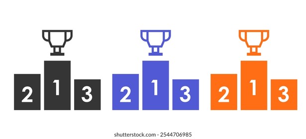Champion-Gewinner Ikonensatz eps 10