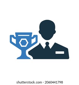 Champion, winning icon. Simple editable vector illustration.