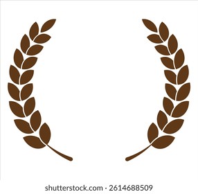 Champion wreath coloring icon illustration design