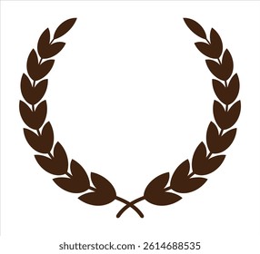 Champion wreath coloring icon illustration design
