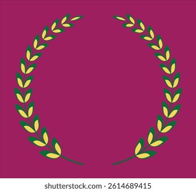 Champion wreath vector icon design on purple background