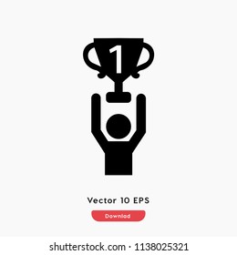 Champion,award icon.Competition,first vector.Champ,emblem,ribbon,trophy symbol for web and mobile apps