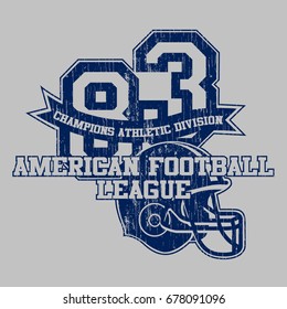 Champions Athletic Division vector T-shirt graphic design