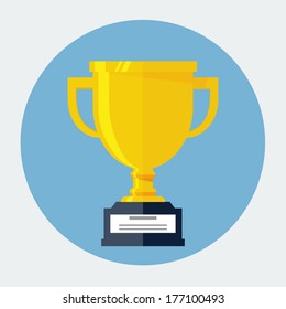 Champions Cup Flat Icon 