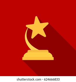 Champion's cup icon in flate style isolated on white background. Winner cup symbol stock vector illustration.
