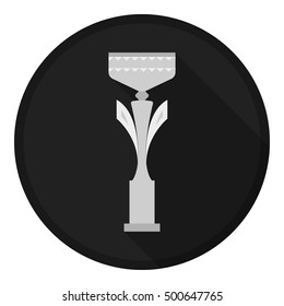 Champion's cup icon in monochrome style isolated on white background. Winner cup symbol stock vector illustration.