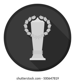 Champion's cup icon in monochrome style isolated on white background. Winner cup symbol stock vector illustration.