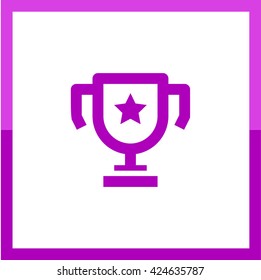 champions cup isolated minimal single flat icon. Winner line vector icon for websites and mobile minimalist flat design.