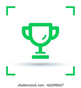 champions cup isolated minimal single flat icon. Winner line vector icon for websites and mobile minimalist flat design.