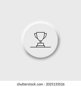 Champions Cup auf Knopf schwarze Linie Symbol . Einmal Becher-Abzeichen. Goblet-Symbol. Trendflaches Symbol einzeln für: Umriss, Logo, App, Emblem, Design, Web, dev, ui, ux. Vektor EPS10