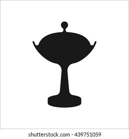 Champions cup sign simple icon on background