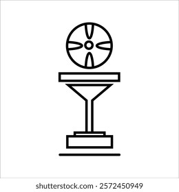 Champions Cup solid black line icon. First place cup badge. Goblet icon. Trendy flat isolated symbol sign for: illustration, outline, logo, mobile, app, emblem,, with white background