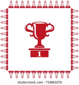 Champions cup vector icon