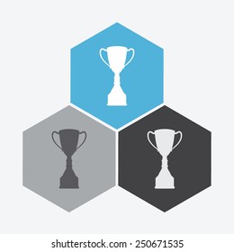Champions cup vector icon. Trophy symbol.