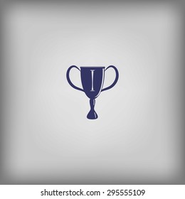 Champions cup vector icon. Trophy symbol.