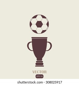 Champions cup vector icon. Trophy symbol.