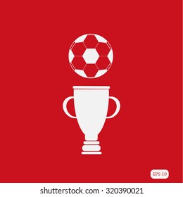 Champions cup vector icon. Trophy symbol.