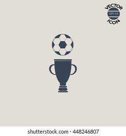 Champions cup vector icon. Trophy symbol.