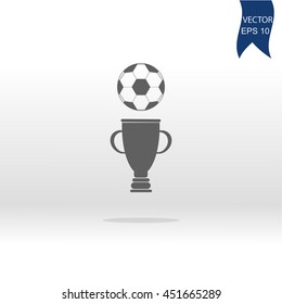 Champions cup vector icon. Trophy symbol.