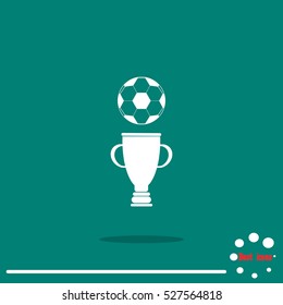 Champions cup vector icon. Trophy symbol.
