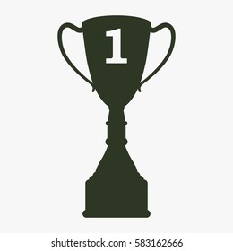 Champions cup vector icon. Trophy symbol.