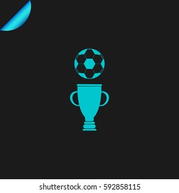 Champions cup vector icon. Trophy symbol.