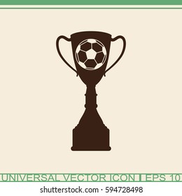 Champions cup vector icon. Trophy symbol.