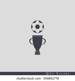 Champions cup vector icon. Trophy symbol.
