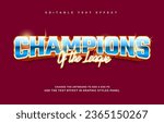 Champions editable text effect template