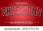 Champions font Text effect editable