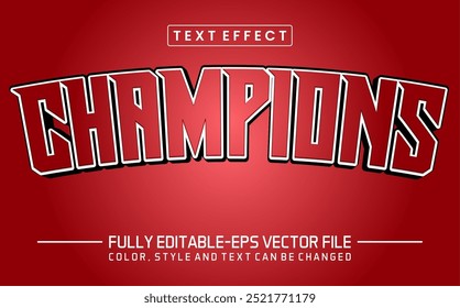 Champions font Text effect editable